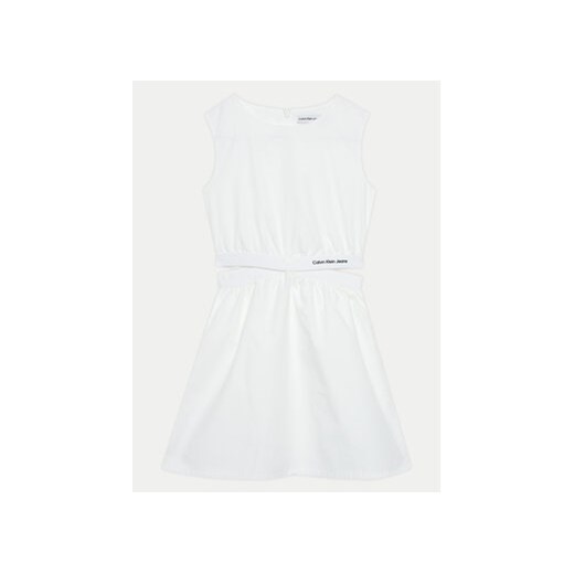 Calvin Klein Jeans Sukienka letnia Minimalistic IG0IG02470 Biały Regular Fit ze sklepu MODIVO w kategorii Sukienki dziewczęce - zdjęcie 172598070