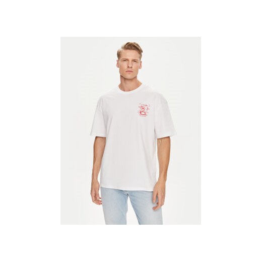 Jack&Jones T-Shirt Bradley 12264405 Biały Wide Fit ze sklepu MODIVO w kategorii T-shirty męskie - zdjęcie 172598174