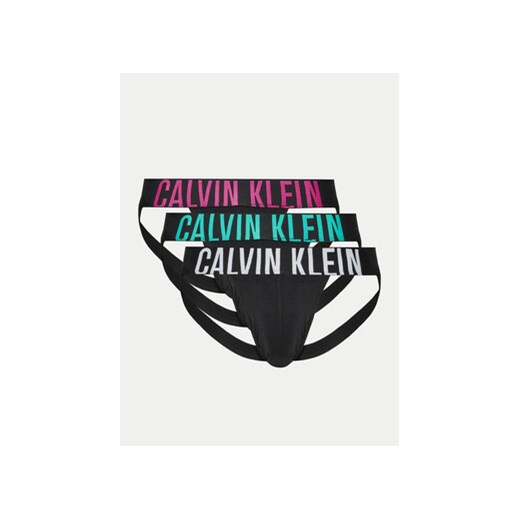 Calvin Klein Underwear Komplet 3 par slipów Jock Strap 000NB3606A Czarny ze sklepu MODIVO w kategorii Majtki męskie - zdjęcie 172598251