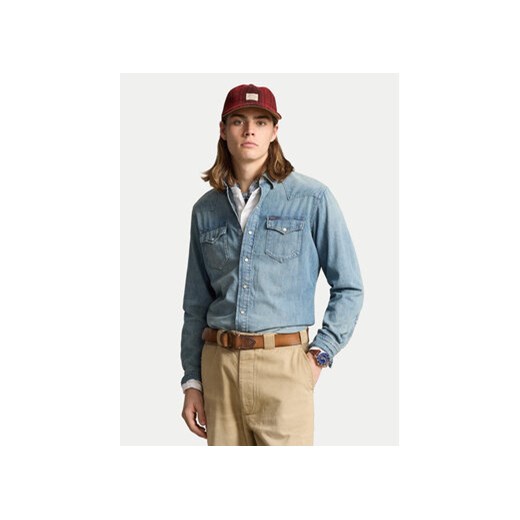 Polo Ralph Lauren Koszula jeansowa 710703936001 Niebieski Regular Fit ze sklepu MODIVO w kategorii Koszule męskie - zdjęcie 172598301