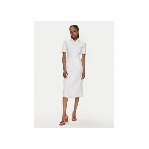 Max Mara Leisure Sukienka koszulowa Faro 2416621018 Biały Regular Fit ze sklepu MODIVO w kategorii Sukienki - zdjęcie 172598340