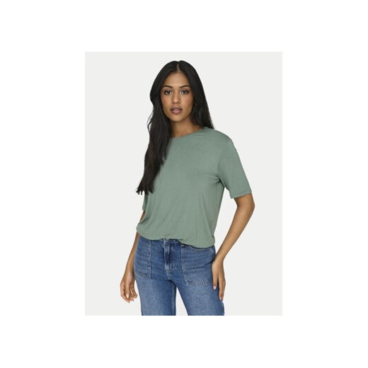 JDY T-Shirt Mila 15330819 Zielony Regular Fit ze sklepu MODIVO w kategorii Bluzki damskie - zdjęcie 172599011