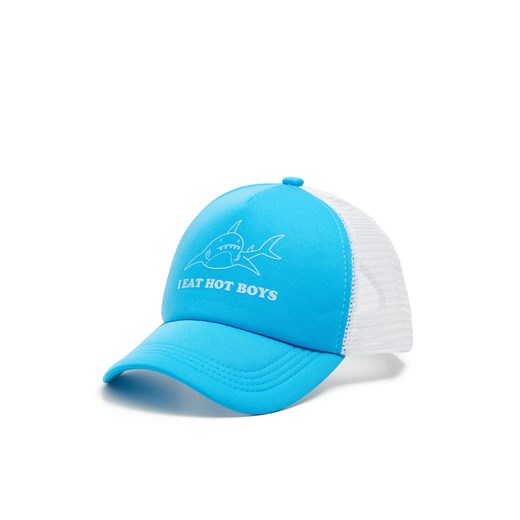 Cropp - Czapka z daszkiem typu tracker - niebieski Cropp Uniwersalny Cropp