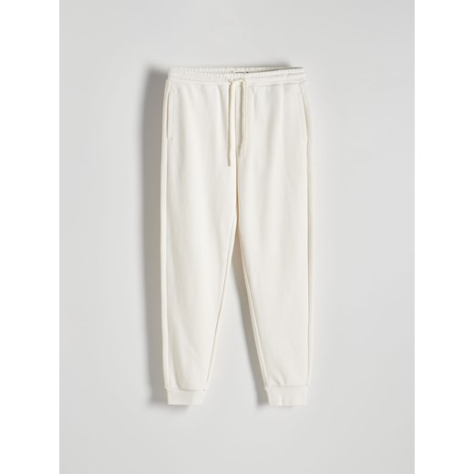Reserved - Bawełniane spodnie dresowe - złamana biel Reserved XL Reserved