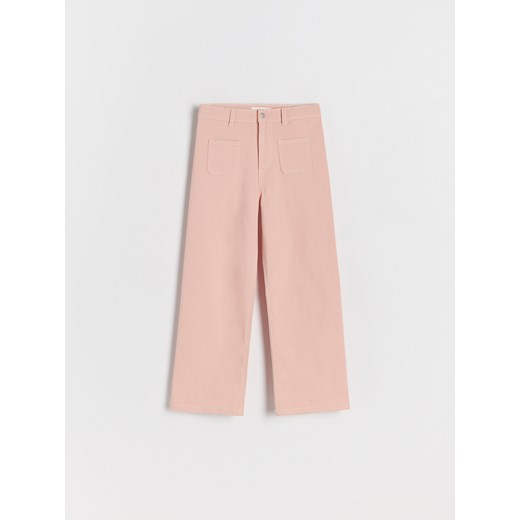 Reserved - Bawełniane spodnie straight - brzoskwiniowy Reserved 164 (13 lat) Reserved