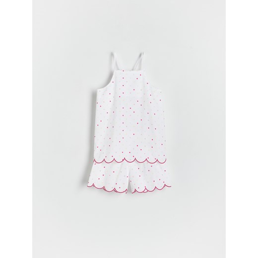 Reserved - Dwuczęściowa piżama w kropki - biały ze sklepu Reserved w kategorii Piżamy dziecięce - zdjęcie 172599914