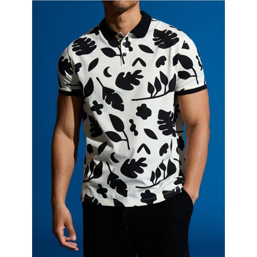 Sinsay - Koszulka polo - kremowy ze sklepu Sinsay w kategorii T-shirty męskie - zdjęcie 172600632