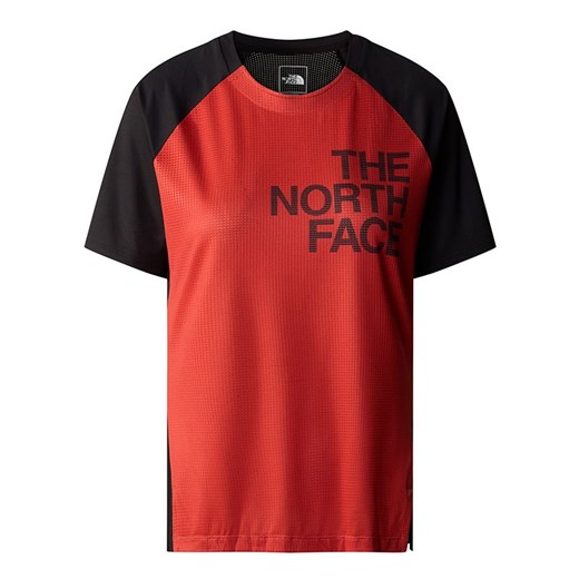 Koszulka The North Face Trailjammer 0A87TZWIM1 - czerwono-czarna ze sklepu streetstyle24.pl w kategorii Bluzki damskie - zdjęcie 172601281