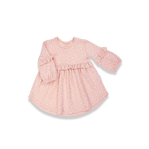 Bawełniana różowa sukienka niemowlęca w grochy ze sklepu 5.10.15 w kategorii Sukienki niemowlęce - zdjęcie 172601310