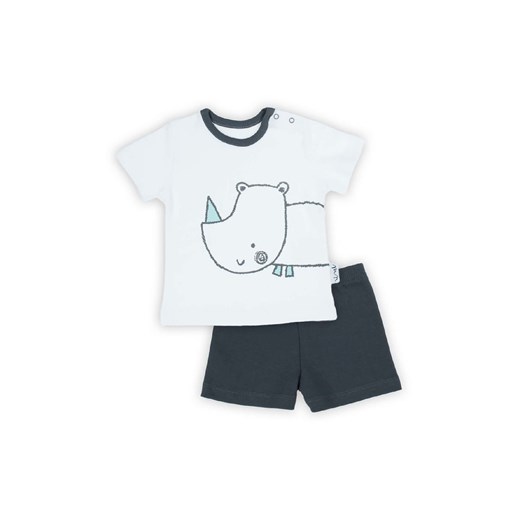 Komplet niemowlęcy- t-shirt z nosorożcem i krótkie spodenki ze sklepu 5.10.15 w kategorii Komplety niemowlęce - zdjęcie 172601361