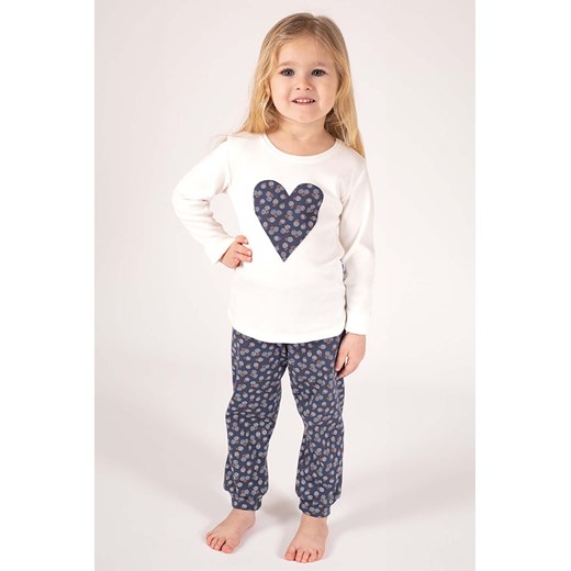 Bawełniana piżamka dziewczęca z długim rękawem- serce ze sklepu 5.10.15 w kategorii Piżamy dziecięce - zdjęcie 172601381