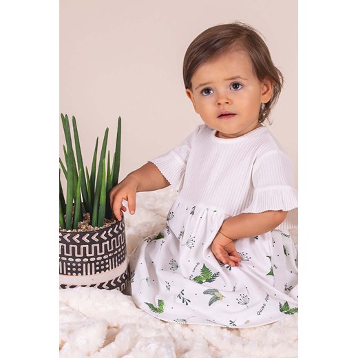 Bawełniana sukienka niemowlęca z motywem leśnym ze sklepu 5.10.15 w kategorii Sukienki niemowlęce - zdjęcie 172601390
