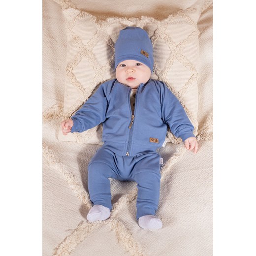 Niebieski komplet dla niemowlaka 4-częściowy ze sklepu 5.10.15 w kategorii Komplety niemowlęce - zdjęcie 172601401