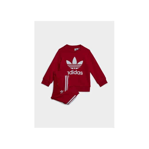 adidas Dres Crew Sweatshirt Set IB8665 Czerwony Regular Fit ze sklepu MODIVO w kategorii Dresy dla niemowlaka - zdjęcie 172602783