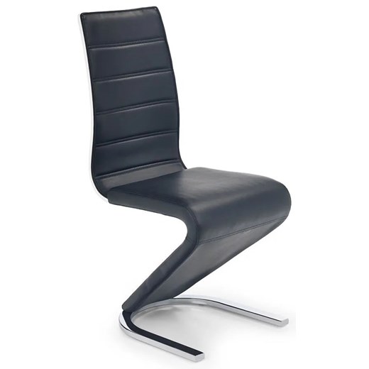 Czarne krzesło metalowe w stylu nowoczesnym - Altel ze sklepu Edinos.pl w kategorii Krzesła - zdjęcie 172604913