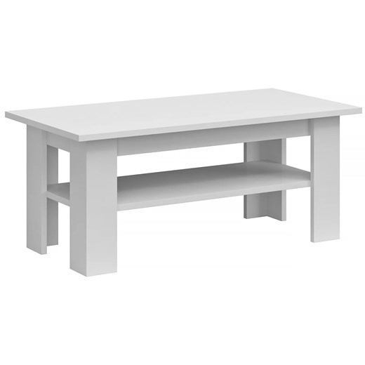 Biała ława kawowa z półką 60x120 cm Z7-F23 ze sklepu Edinos.pl w kategorii Stoliki kawowe - zdjęcie 172605712