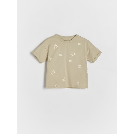 Reserved - T-shirt z nadrukiem - oliwkowy ze sklepu Reserved w kategorii Koszulki niemowlęce - zdjęcie 172608540