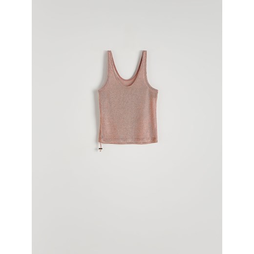 Reserved - Top z metalicznym efektem - miedziany Reserved M Reserved