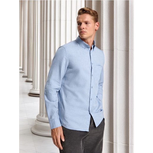 Sinsay - Koszula slim - błękitny ze sklepu Sinsay w kategorii Koszule męskie - zdjęcie 172609443