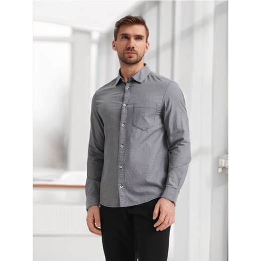 Sinsay - Koszula regular fit - czarny ze sklepu Sinsay w kategorii Koszule męskie - zdjęcie 172609451