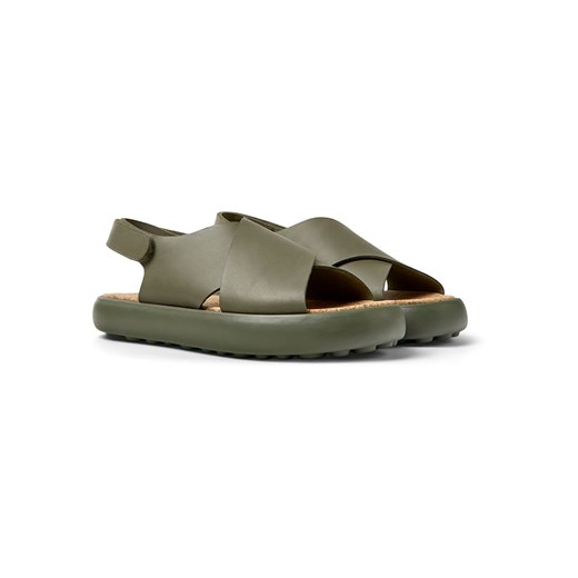 Camper Skórzane sandały w kolorze khaki ze sklepu Limango Polska w kategorii Sandały męskie - zdjęcie 172613003