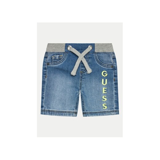 Guess Szorty jeansowe N4GD15 D4GV0 Niebieski Regular Fit ze sklepu MODIVO w kategorii Spodenki niemowlęce - zdjęcie 172613363