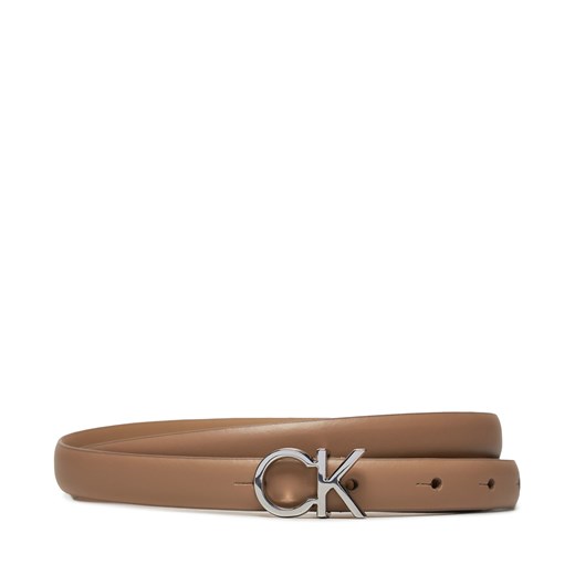 Pasek Damski Calvin Klein Ck Thin Belt 1.5Cm K60K612360 Beżowy ze sklepu eobuwie.pl w kategorii Paski damskie - zdjęcie 172614081