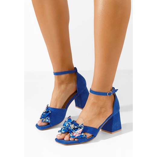 Niebieskie sandały na słupku Egota ze sklepu Zapatos w kategorii Sandały damskie - zdjęcie 172615880