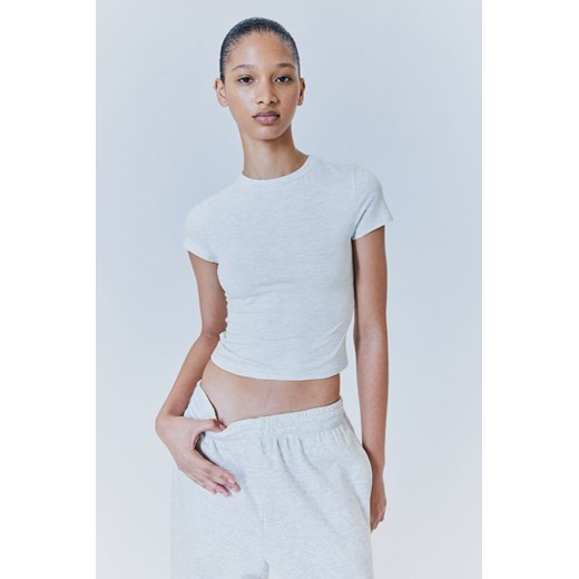 Bluzka damska H & M biała z okrągłym dekoltem casual na lato 