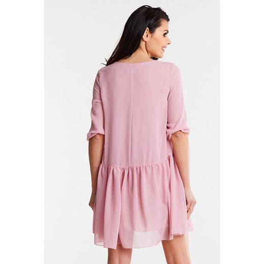 Awama Sukienka w kolorze jasnoróżowym L/XL okazyjna cena Limango Polska