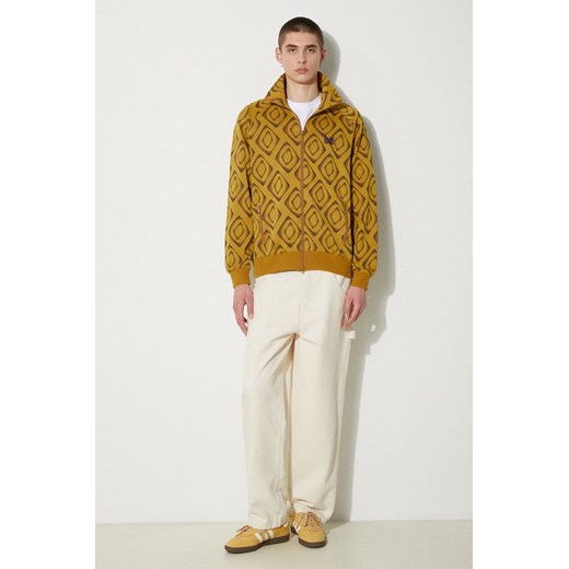 Needles bluza Track Jacket męska kolor żółty wzorzysta OT224 ze sklepu PRM w kategorii Bluzy męskie - zdjęcie 172617280