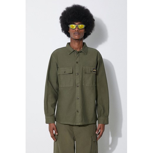 Stan Ray koszula bawełniana Cpo Shirt męska kolor zielony regular z kołnierzykiem klasycznym CE2403321 ze sklepu PRM w kategorii Koszule męskie - zdjęcie 172617340