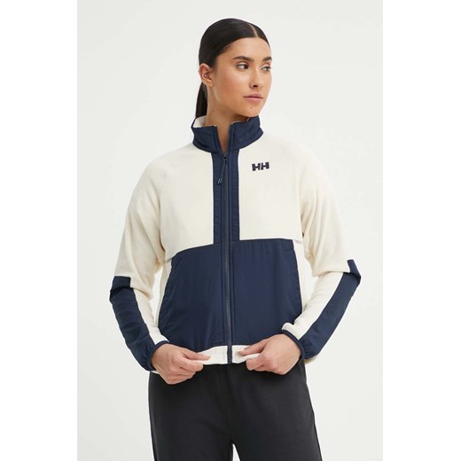 Helly Hansen bluza sportowa Rig kolor beżowy wzorzysta 54078 ze sklepu PRM w kategorii Bluzy damskie - zdjęcie 172617363