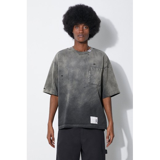 Maison MIHARA YASUHIRO t-shirt bawełniany Sun Faded Tee męski kolor szary gładki A12TS611 ze sklepu PRM w kategorii T-shirty męskie - zdjęcie 172617671