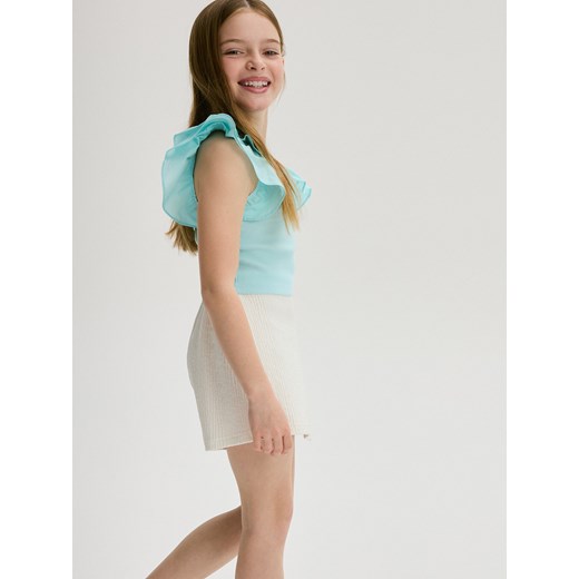 Reserved - Szorty imitujące spódnicę - złamana biel ze sklepu Reserved w kategorii Spodenki dziewczęce - zdjęcie 172620134