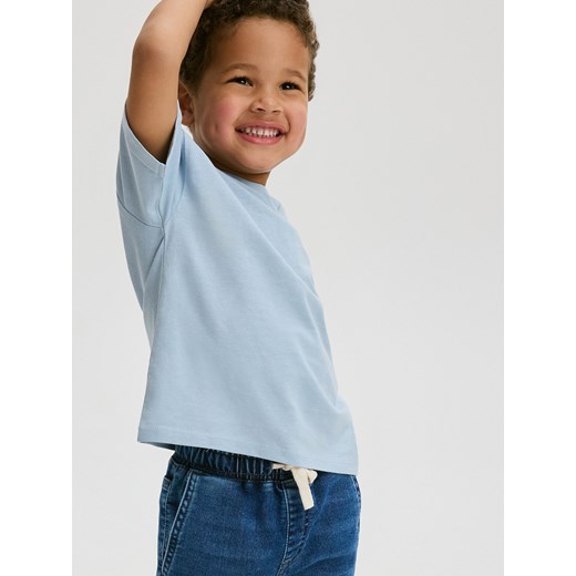 Reserved - Bawełniany t-shirt - jasnoniebieski ze sklepu Reserved w kategorii Koszulki niemowlęce - zdjęcie 172620211