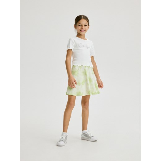Reserved - Spódnica z efektem tie dye - jasnozielony ze sklepu Reserved w kategorii Spódnice dziewczęce - zdjęcie 172620514
