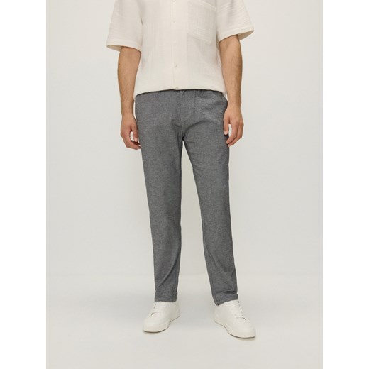 Reserved - Bawełniane spodnie chino - ciemnoszary Reserved XL Reserved