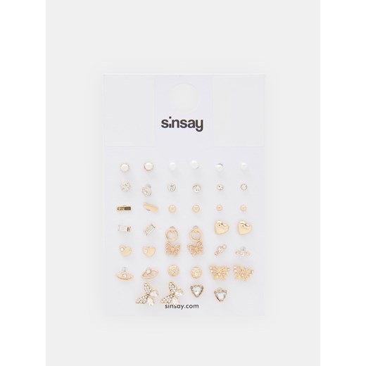 Sinsay - Kolczyki 20 pack - złoty Sinsay One Size Sinsay
