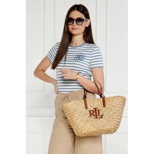 Torba letnia Ralph Lauren na wakacje matowa duża skórzana