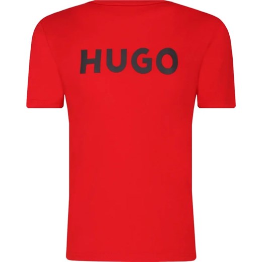 Czerwony t-shirt chłopięce Hugo Kids 