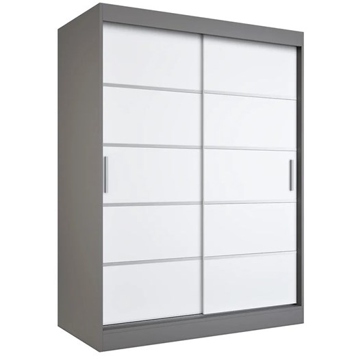Szafa przesuwna antracyt + biały 150 cm - Livia 4X Elior One Size Edinos.pl