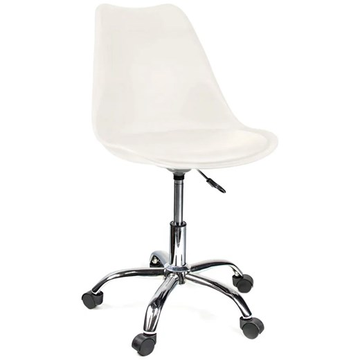 Białe krzesło obrotowe do biurka - Fosi 3X Elior One Size Edinos.pl
