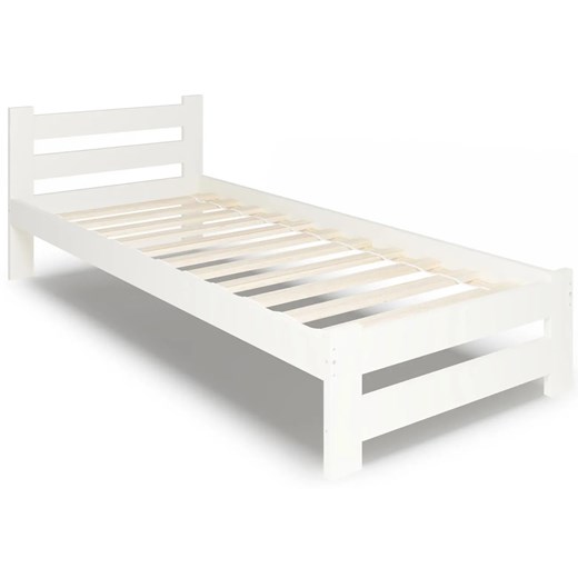 Białe pojedyncze łóżko w stylu skandynawskim 100x200 - Zinos 3X ze sklepu Edinos.pl w kategorii Łóżka i materace - zdjęcie 172624444