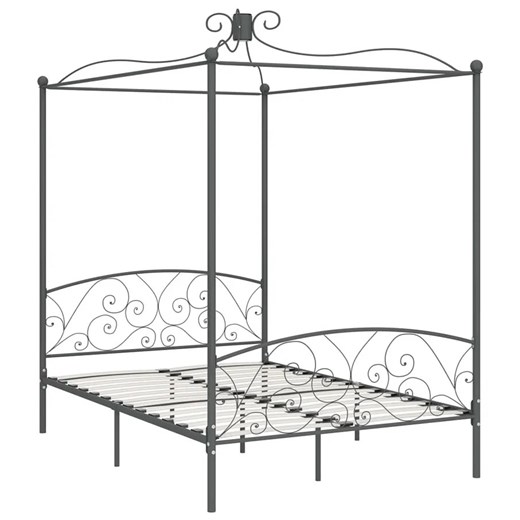 Szare metalowe łóżko rustykalne 120x200 cm - Ifrexi ze sklepu Edinos.pl w kategorii Łóżka i materace - zdjęcie 172624664