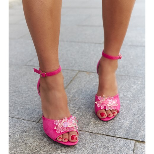 Sandały damskie na szpilce eleganckie 