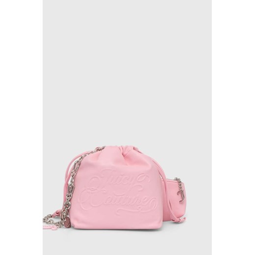 Juicy Couture torebka kolor różowy BEJBD5484WVP ze sklepu ANSWEAR.com w kategorii Torebki worki - zdjęcie 172625624