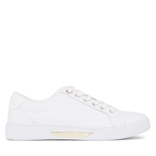 Sneakersy Tommy Hilfiger Golden Hw Court Sneaker FW0FW07560 White/Gold 0K7 Tommy Hilfiger 41 okazja eobuwie.pl