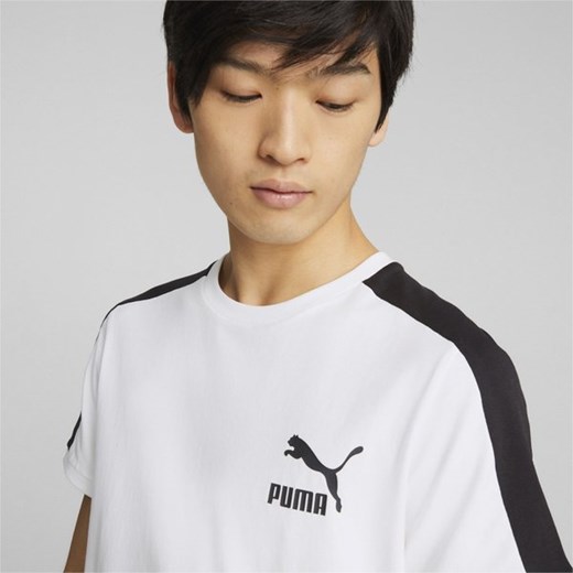 Biały t-shirt męski Puma z krótkim rękawem
