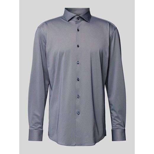 Koszula biznesowa o kroju slim fit z kołnierzykiem typu kent ze sklepu Peek&Cloppenburg  w kategorii Koszule męskie - zdjęcie 172626430